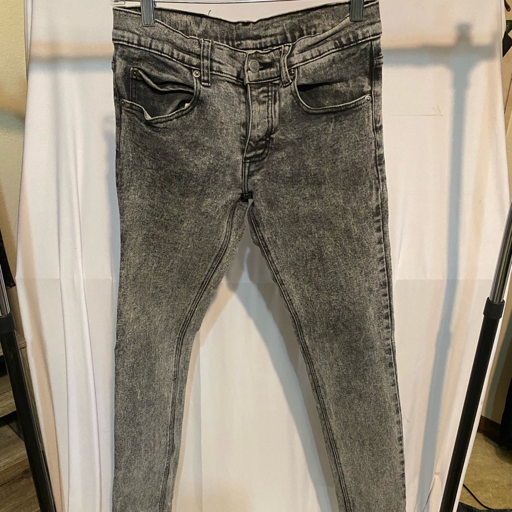 Cheap Monday acid wash gray jeans denim